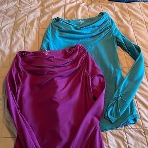 2 athleta long sleeve tops